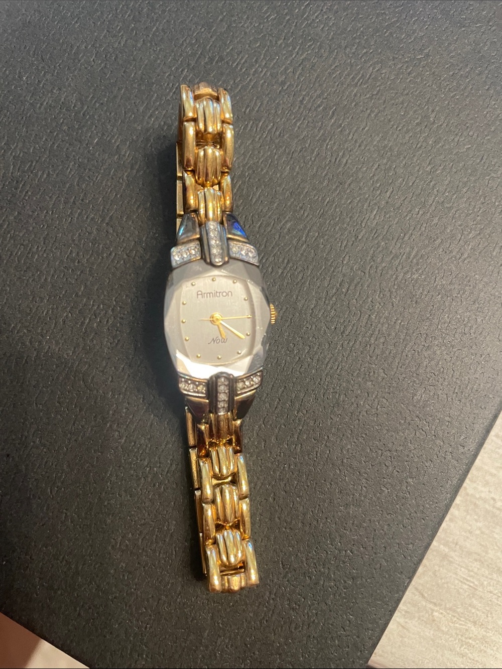 Armitron Two-Tone Gold and Silver Crystal Accent Women's Watch